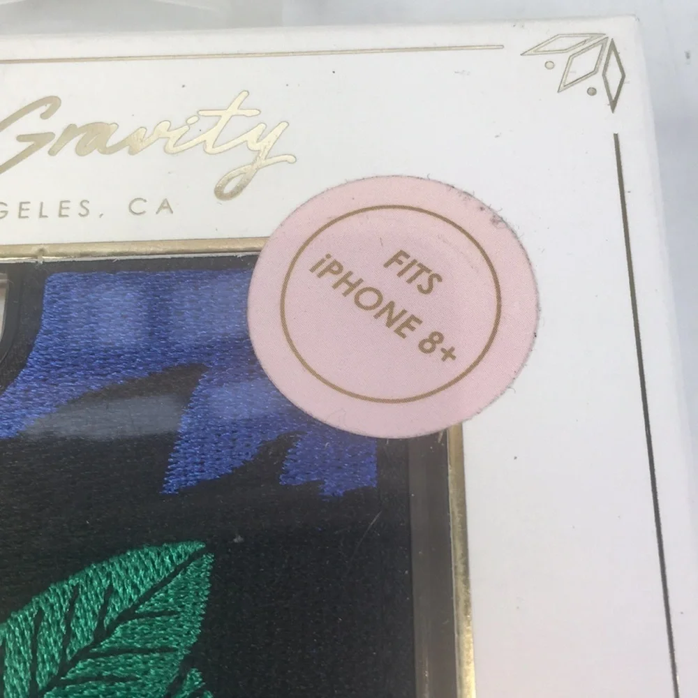 New Zero Gravity Paradise At Dusk Embroidered iphone 8+ case floral palms